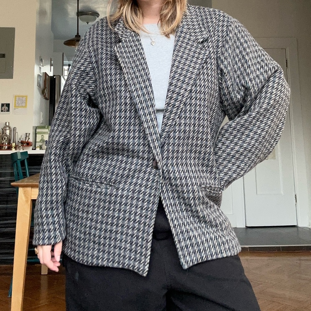 Vintage Pearl Gordon medium tweed wool blazer perfect oversized fit